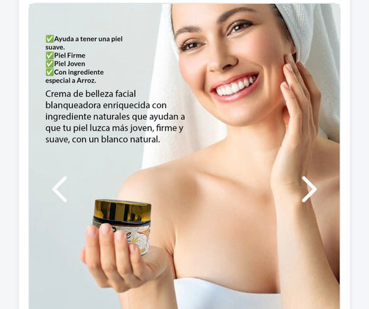 Crema blanqueadora rostro